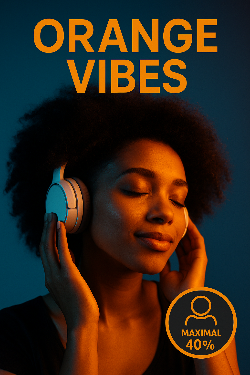 Poster Orange Vibes gelb