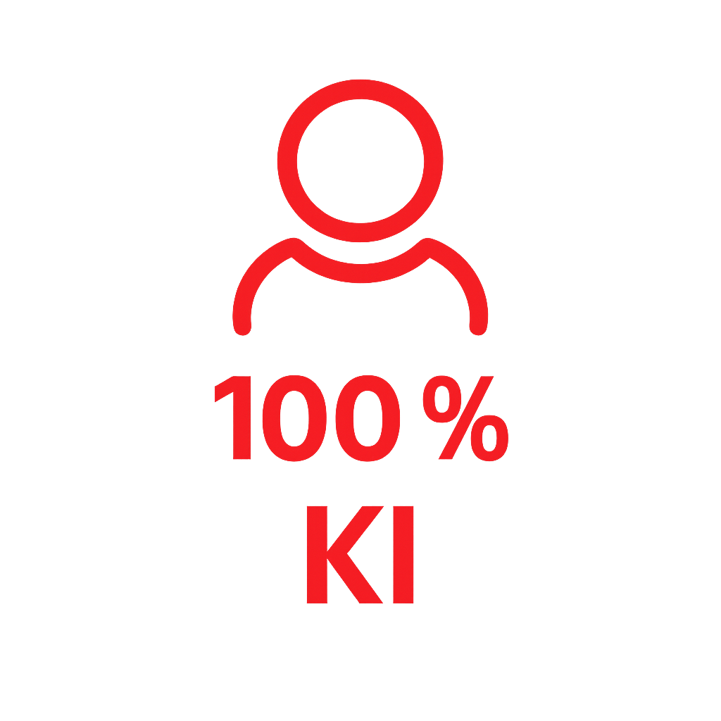 Badge 100 % KI (rot)